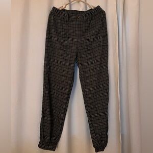 Plaid jogger dress pants